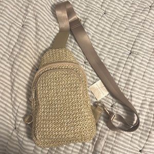 Straw Sling Backpack